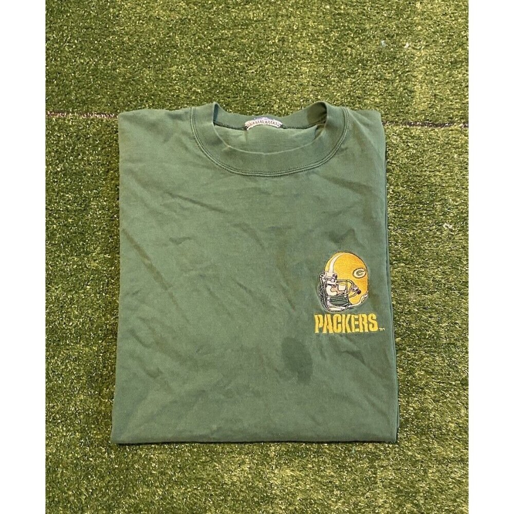 Vintage Green Bay Packers shirt mens extra large green yellow football NFL 7
